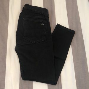 Rag & Bone Fit 1 Distressed Black Skinny Jeans